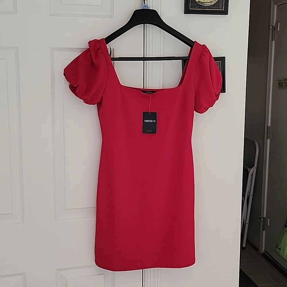 Red Mini Dress - Forever 21 NWT - Picture 2 of 2